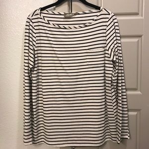 Long sleeved striped top